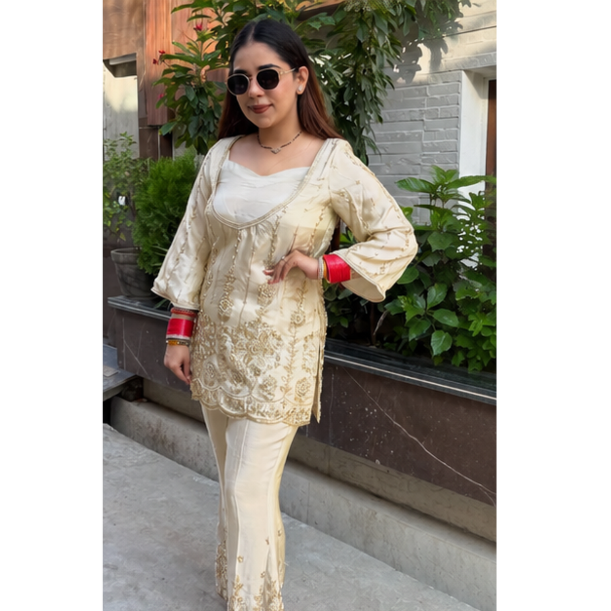 Elegant Ivory Embroidered Suit